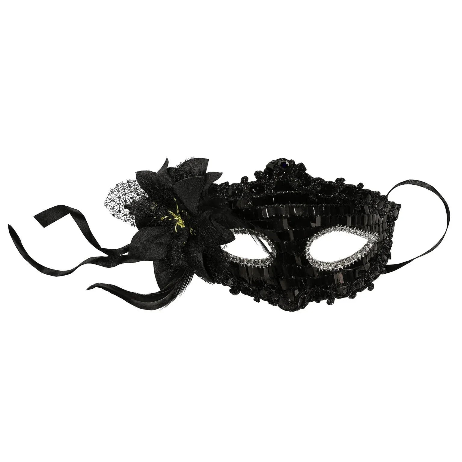 Elegant Black Masquerade Masks – Glitter & Luxe Collection - Gomix Brands Outlet
